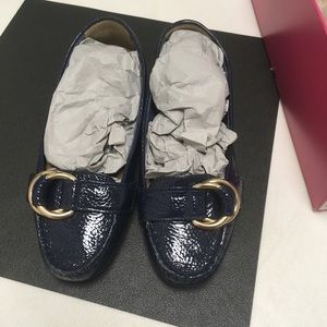 J crew Lizzie Patent Leather Driving Mocs New